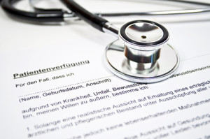 Stethoskop mit Patientenverfügung